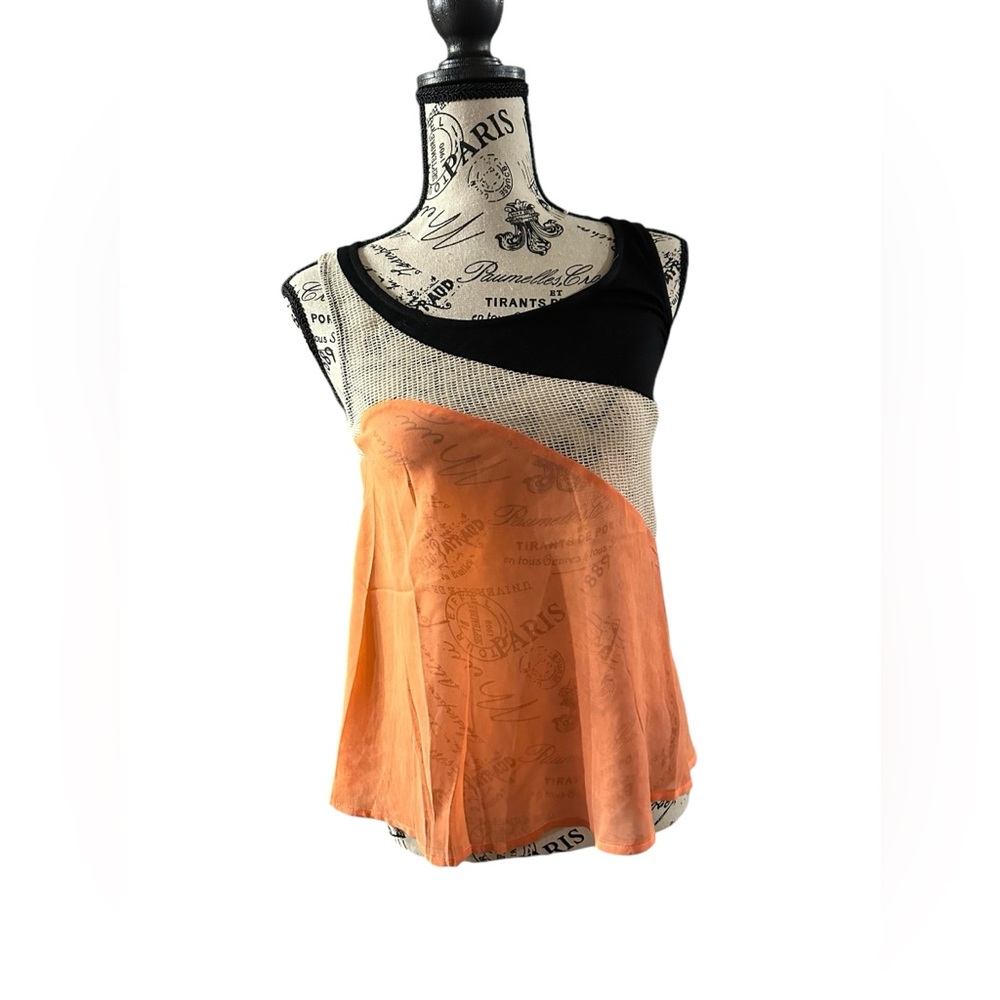 Hem&Thread Size Small tri color mixed textured shirt NWT